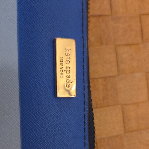 Kate Spade Blue Wallet with Red and White Stripes - Picture 2 of 9